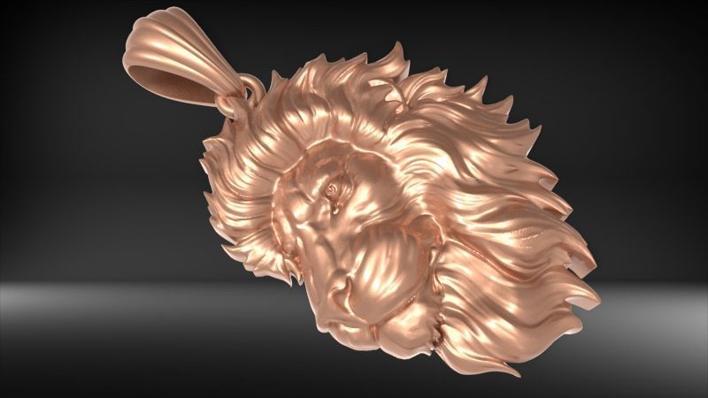 Lion Pendant 3D print model_5