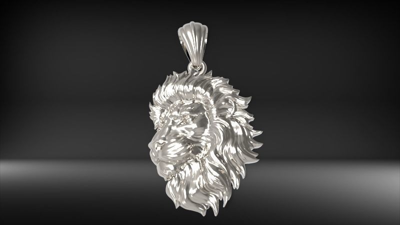 Lion Pendant 3D print model_16