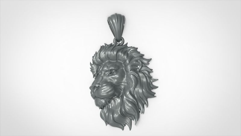 Lion Pendant 3D print model_30