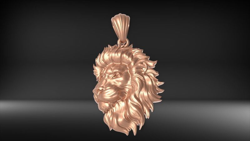 Lion Pendant 3D print model_21