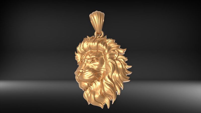 Lion Pendant 3D print model_18