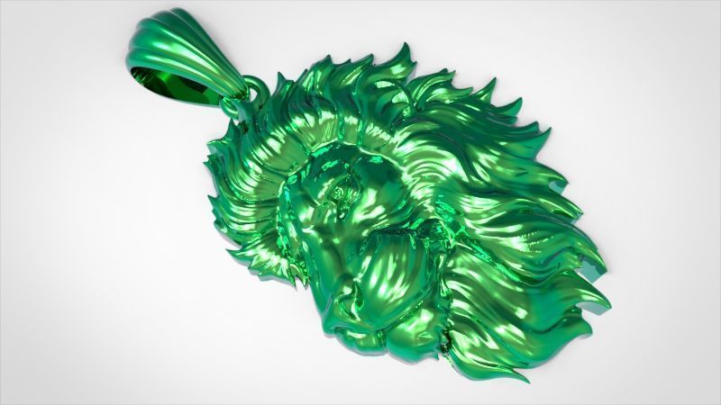 Lion Pendant 3D print model_11