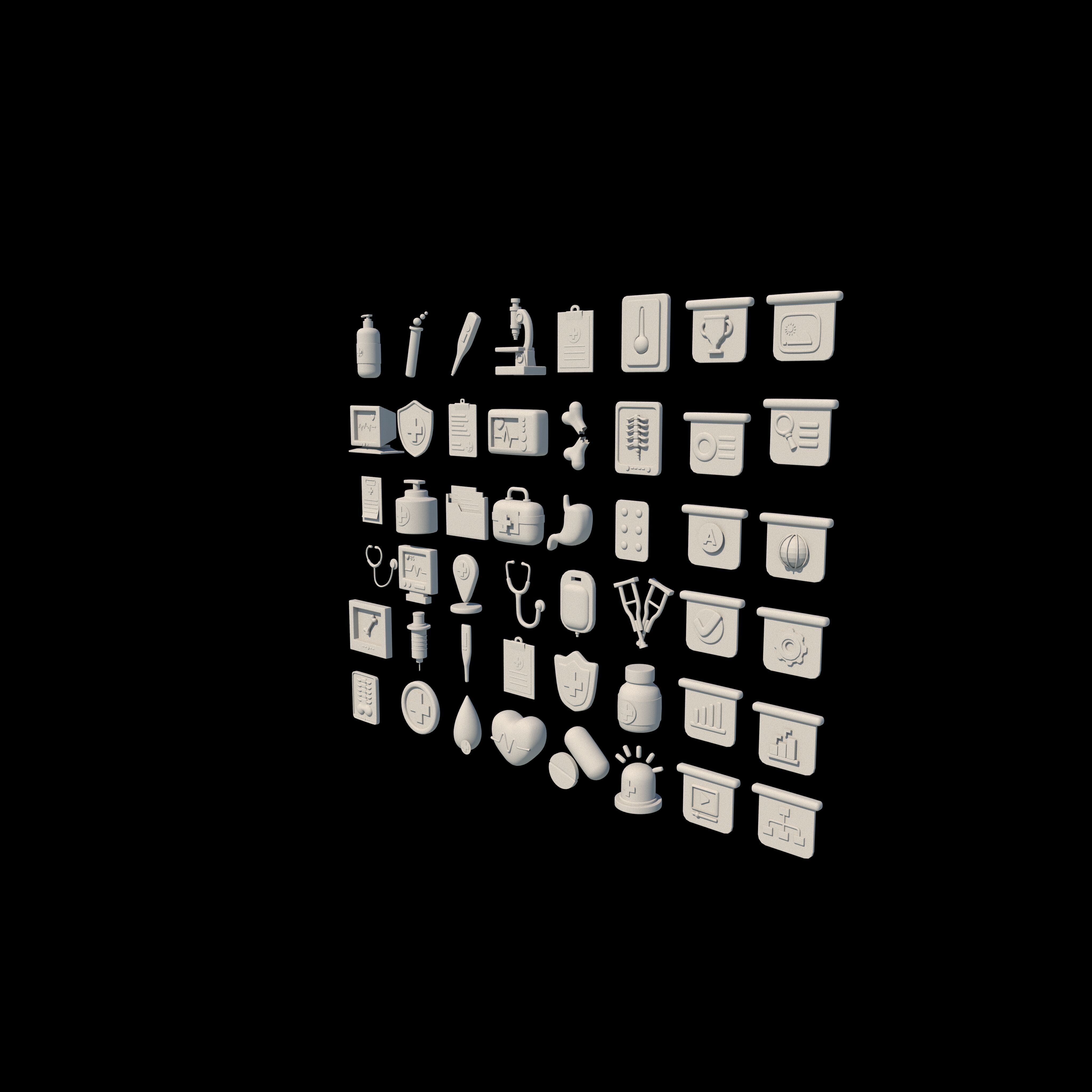 icon set 48 pic 3D model_6