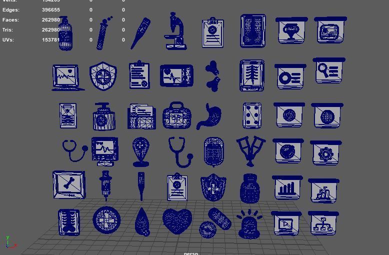 icon set 48 pic 3D model_10