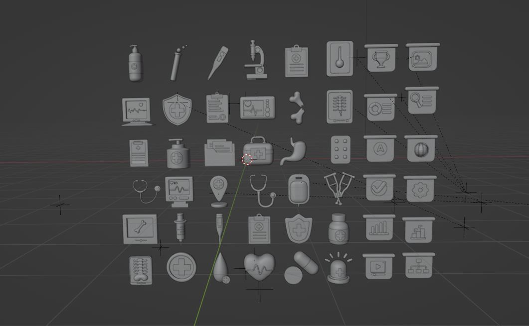 icon set 48 pic 3D model_11