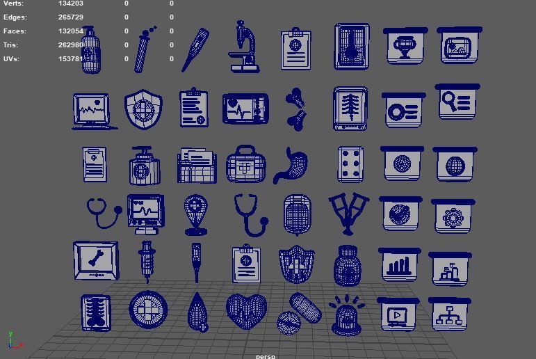 icon set 48 pic 3D model_9