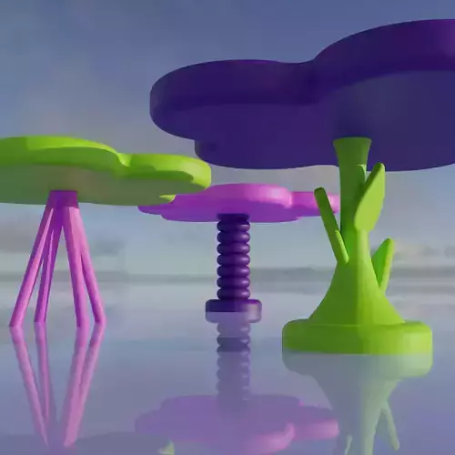 Flower shaped table for doll dollhouse