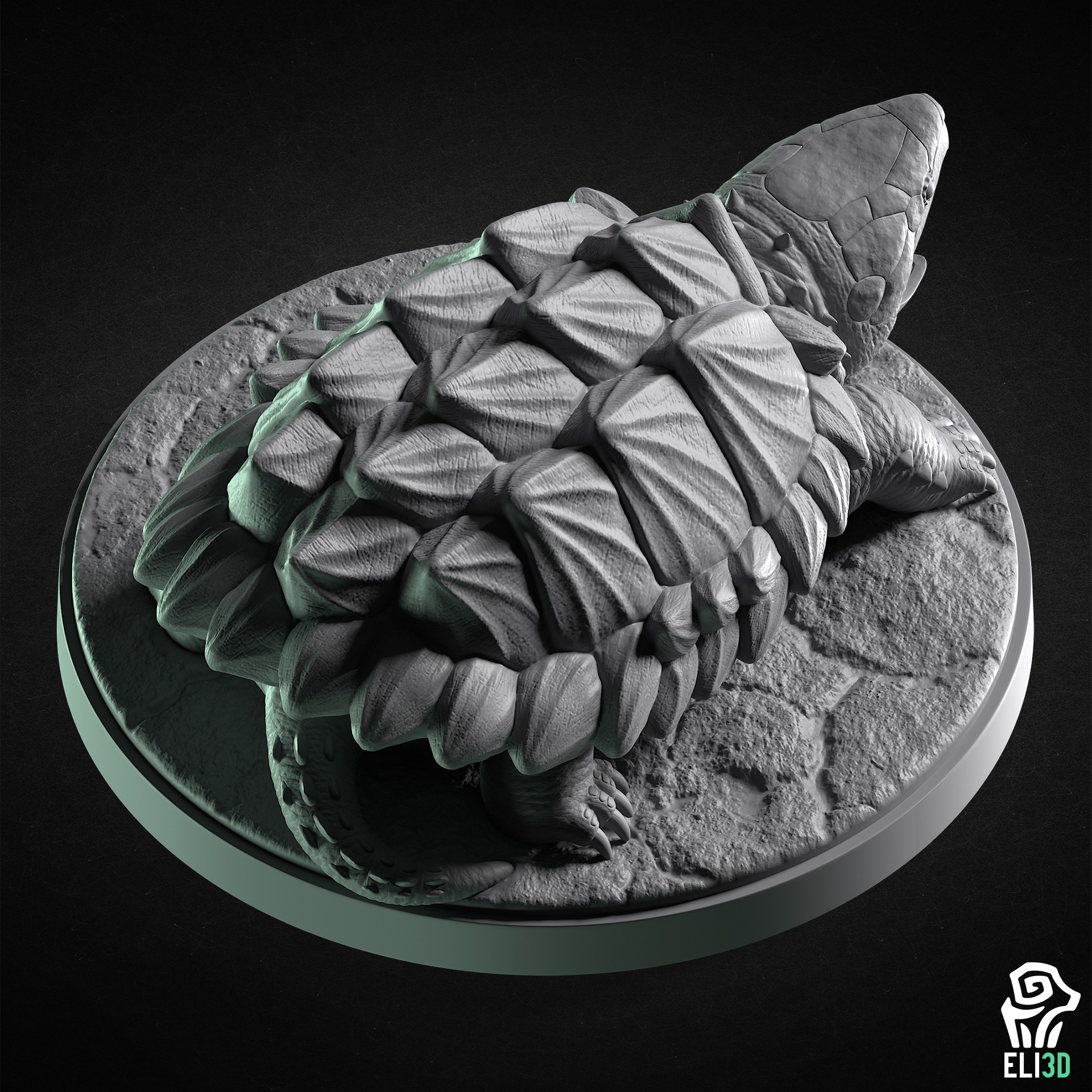 Snapping Turtle - Animal 3D print model_1