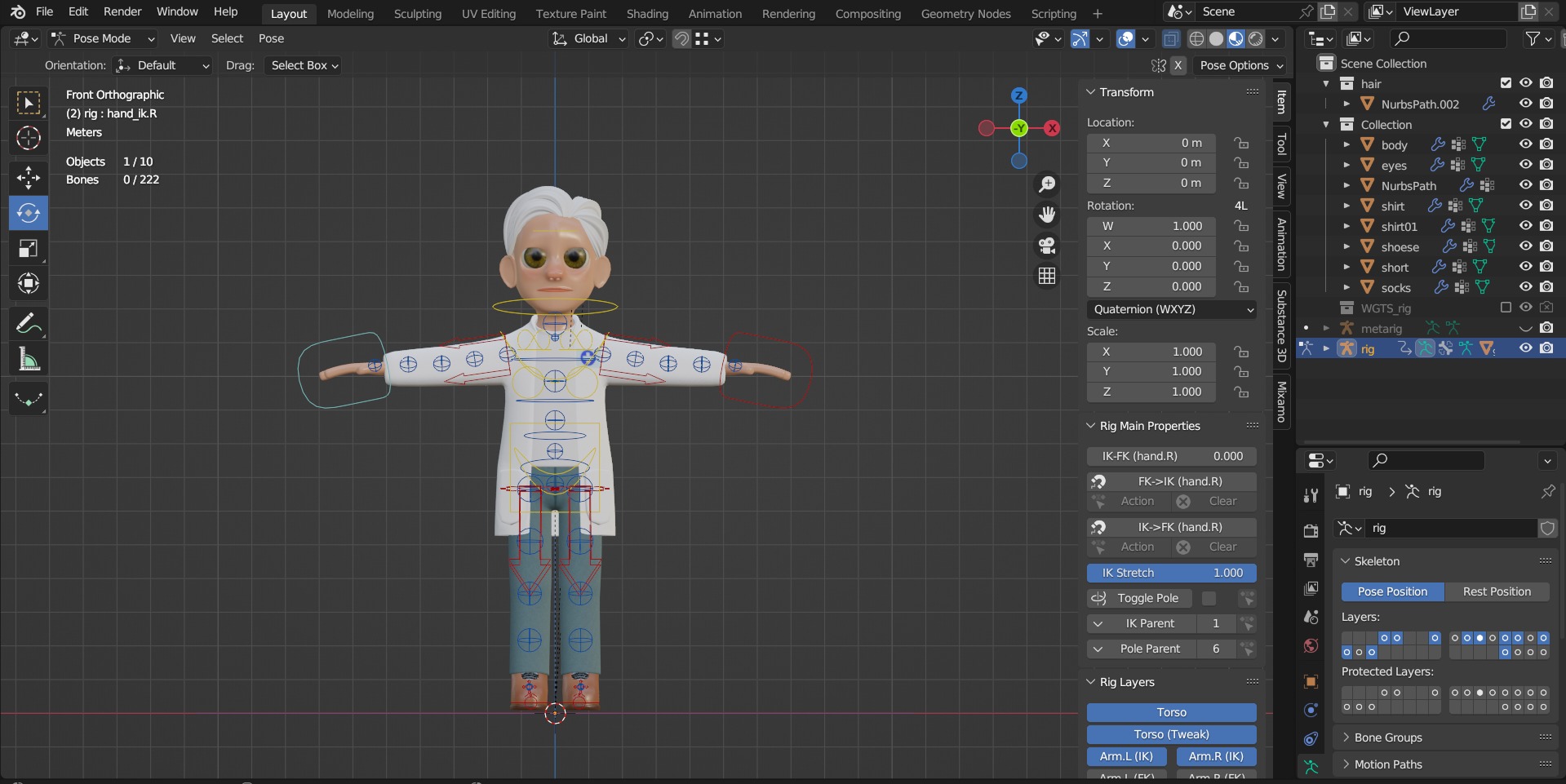 doctor man cartoon character Low-poly 3D model_4