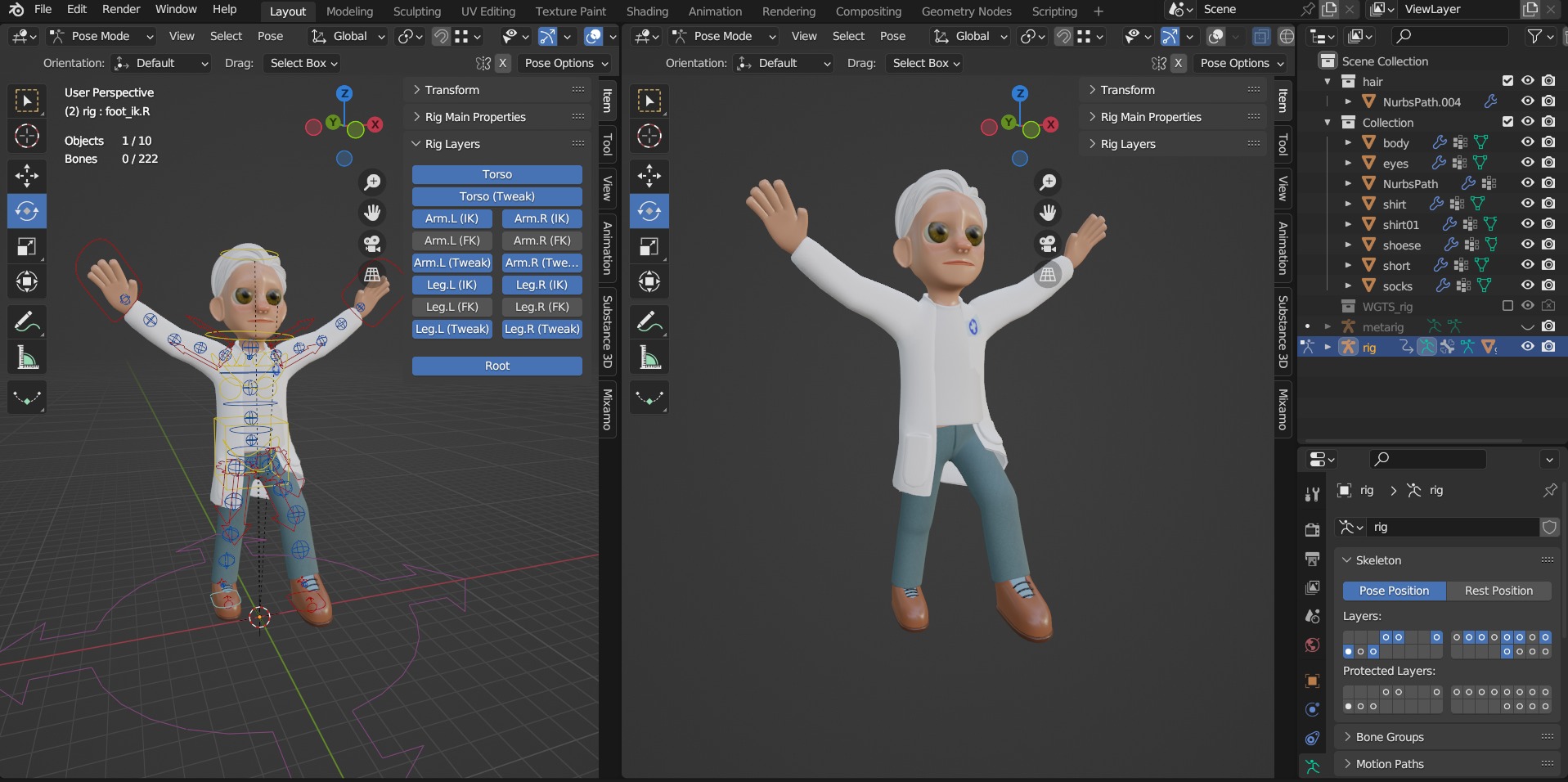 doctor man cartoon character Low-poly 3D model_3