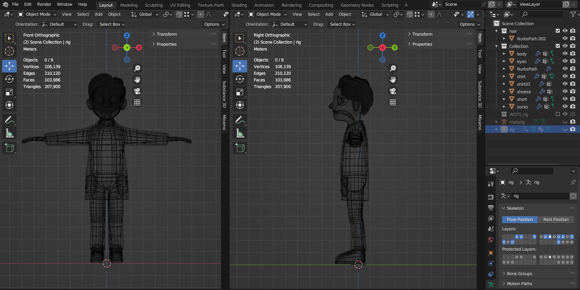 doctor man cartoon character Low-poly 3D model_7