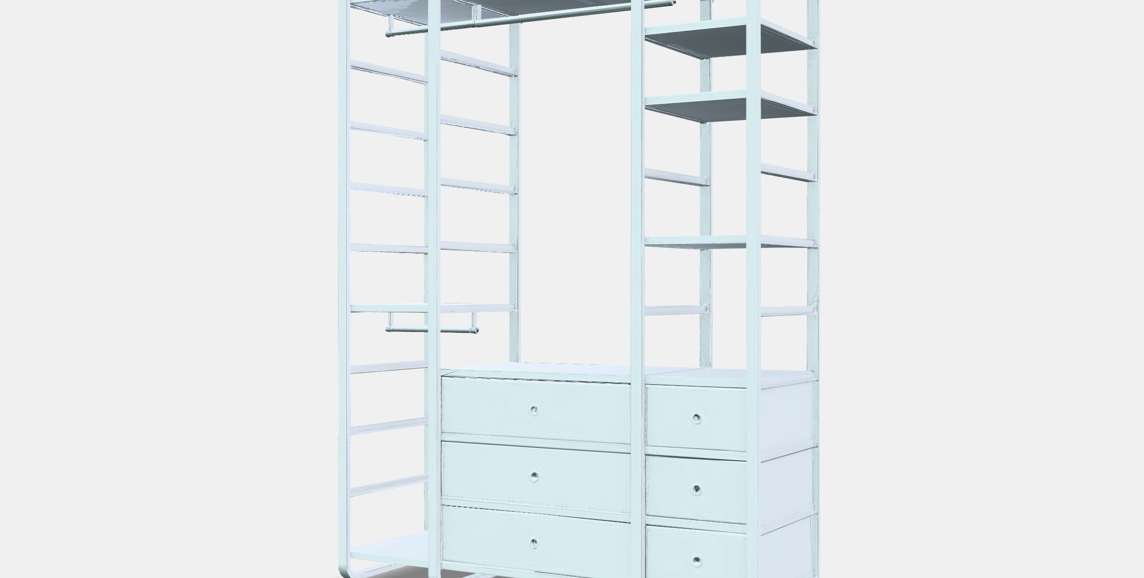 ELVARLI Wardrobe combination 8 Low-poly 3D model_13