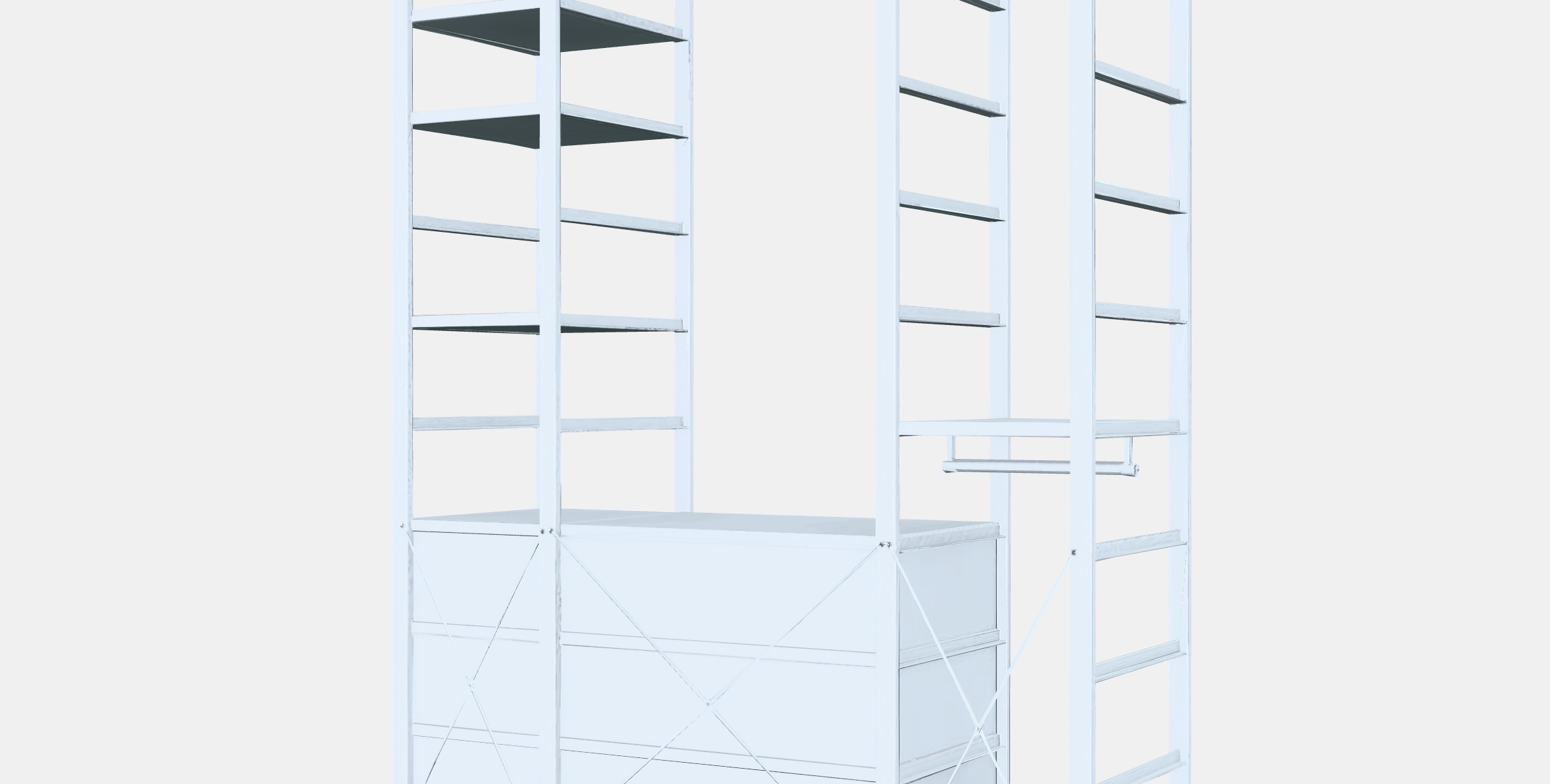 ELVARLI Wardrobe combination 8 Low-poly 3D model_6