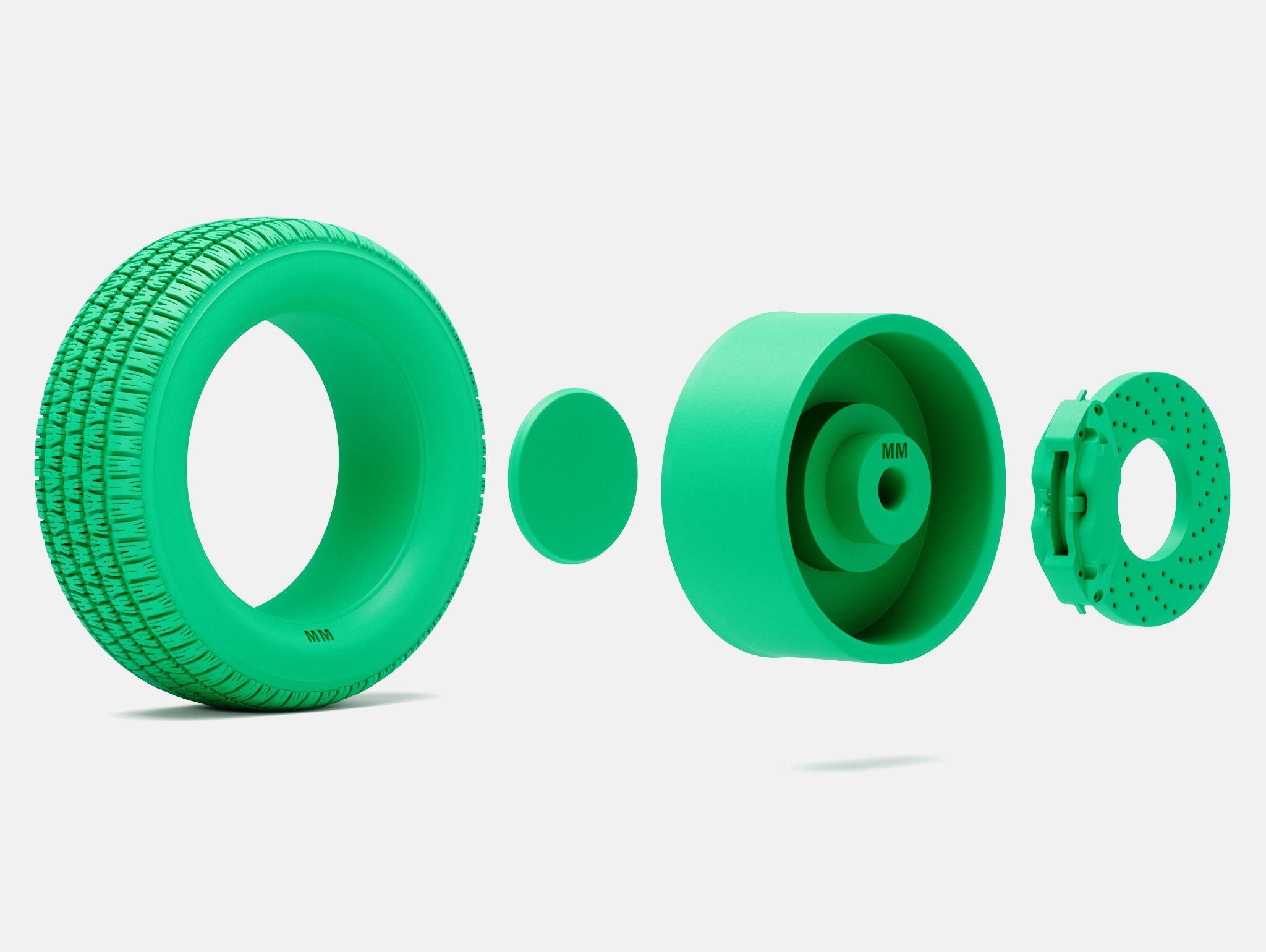 15x7 Smoothie Wheel BFGoodrich Radial TA Tire 3D print model_5