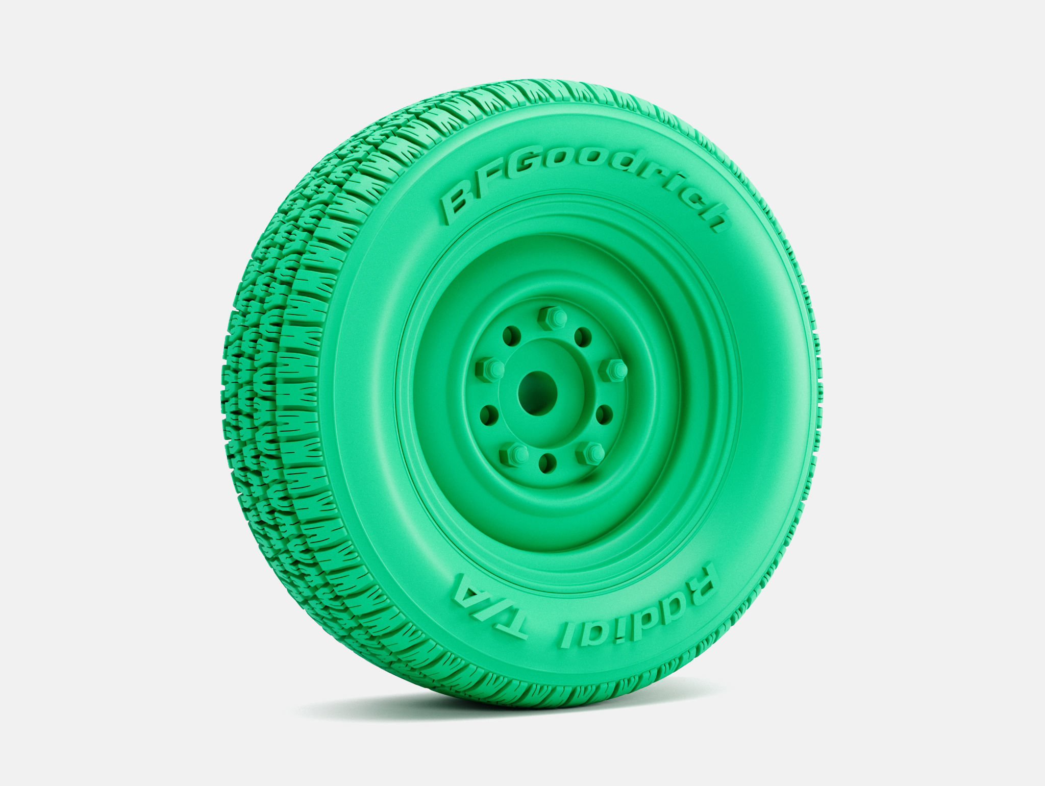 15x7 Smoothie Wheel BFGoodrich Radial TA Tire 3D print model_1