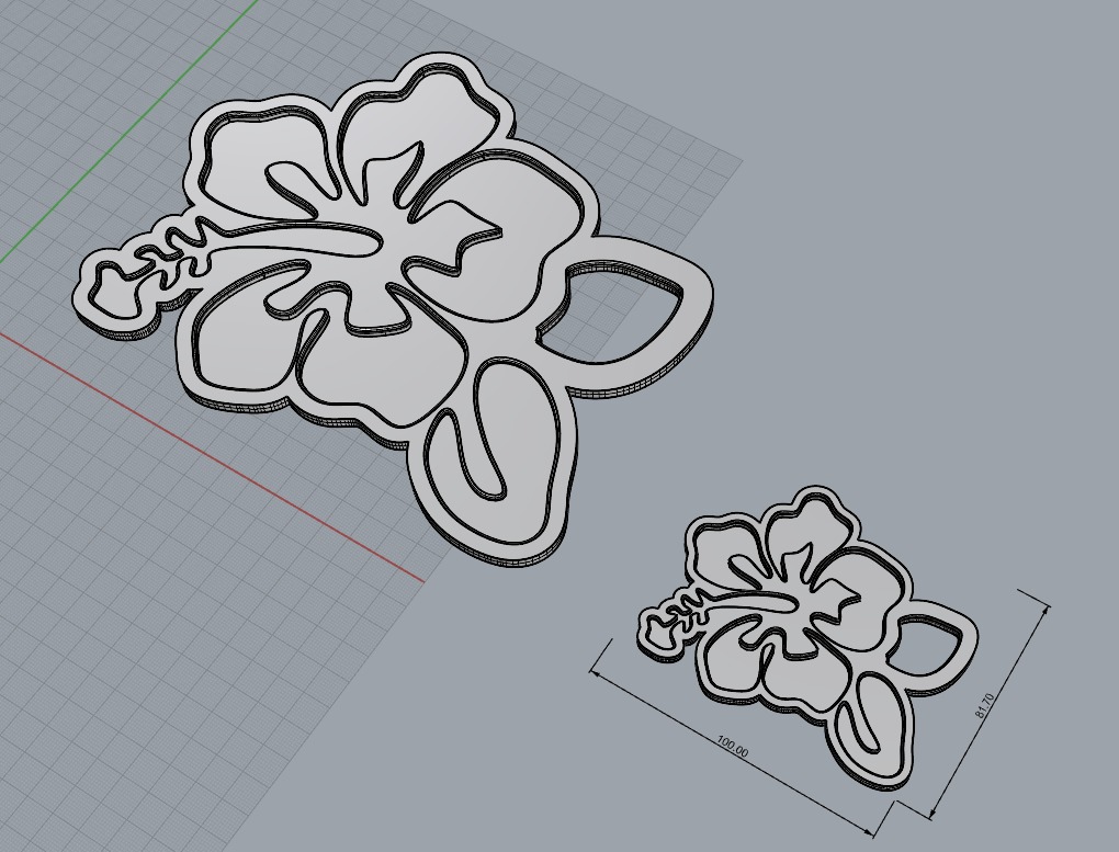 Hibiscus Flower Paint Palette  3D print model_4