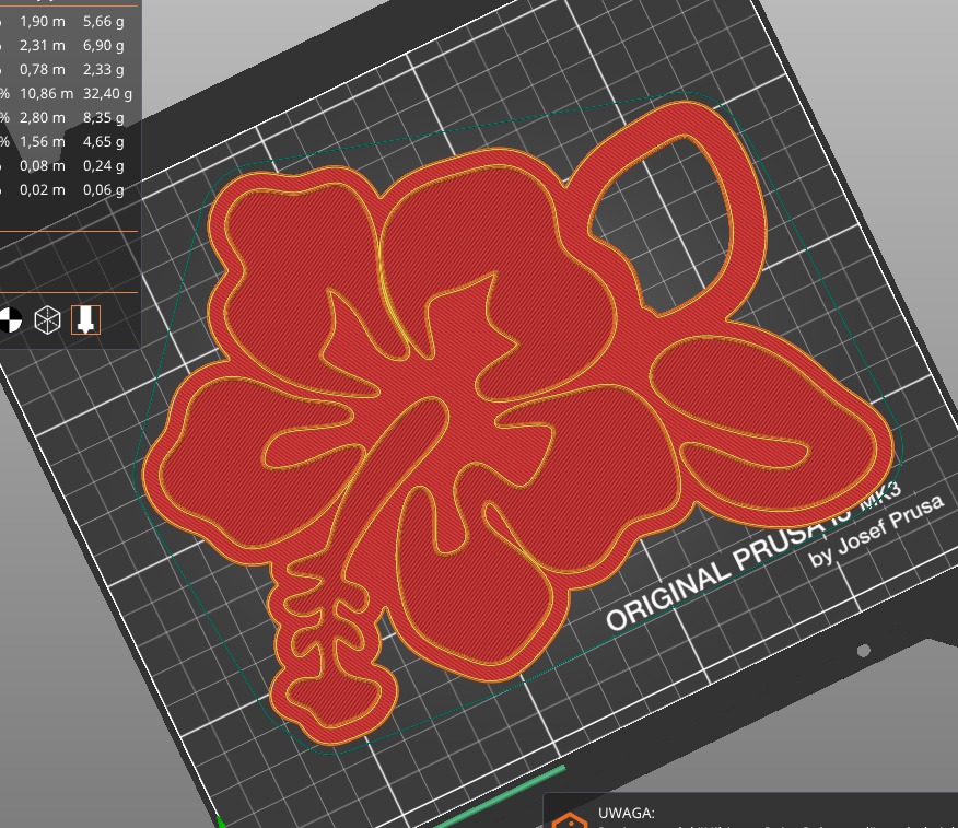 Hibiscus Flower Paint Palette  3D print model_3