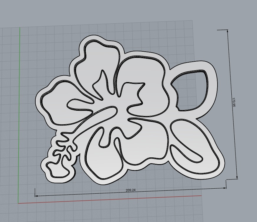 Hibiscus Flower Paint Palette  3D print model_1