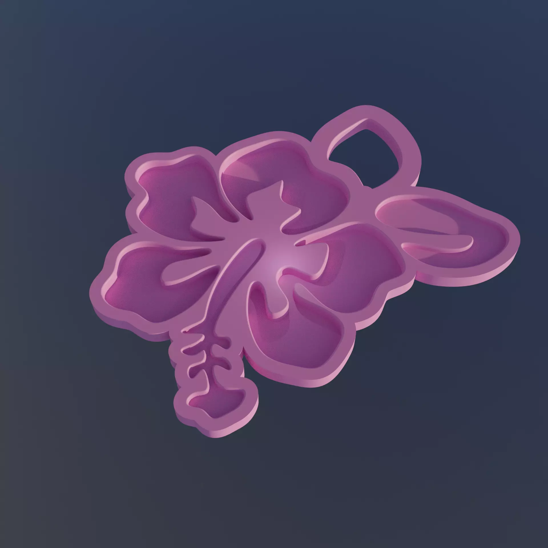 Hibiscus Flower Paint Palette  3D print model_0