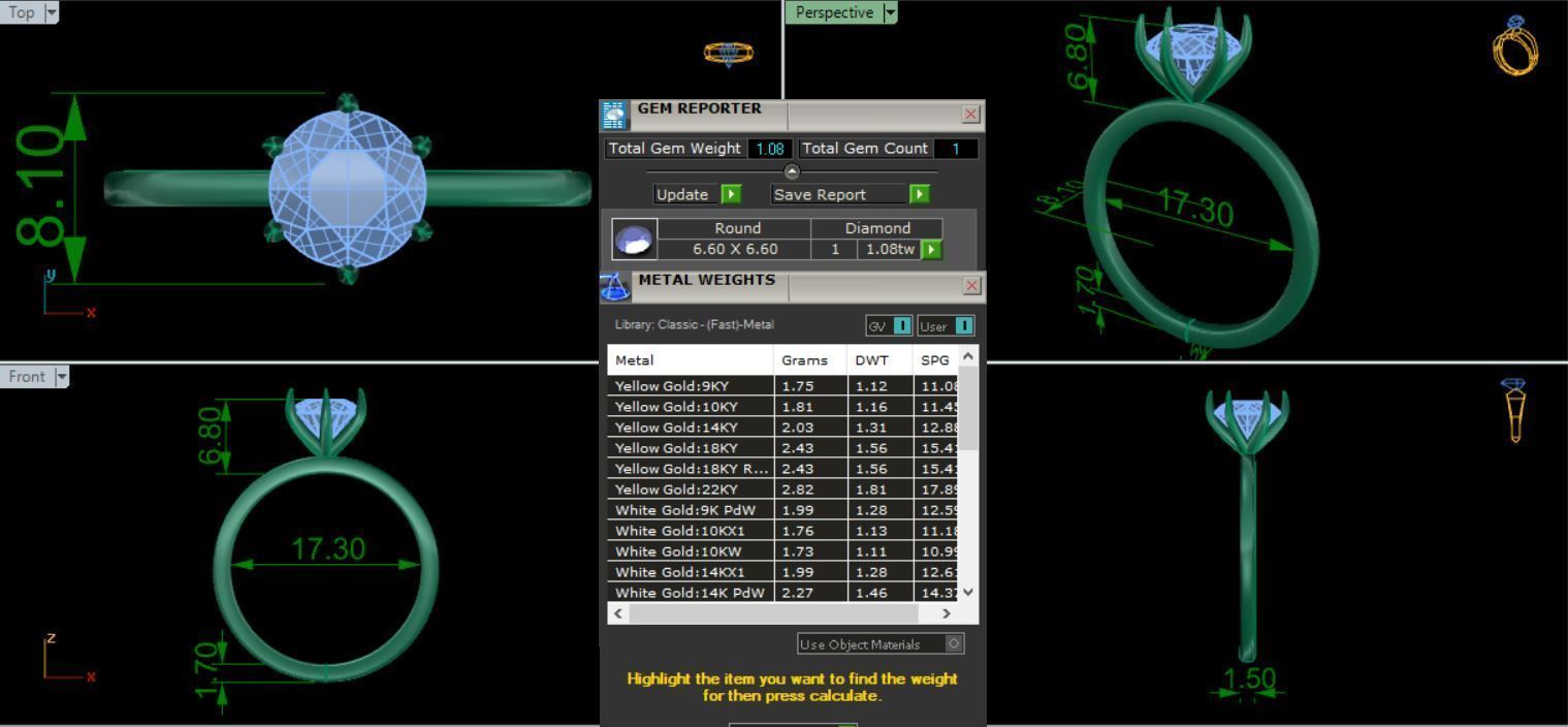 RINGS WITH SIX KIND OF DIAMOND 3D print model_22