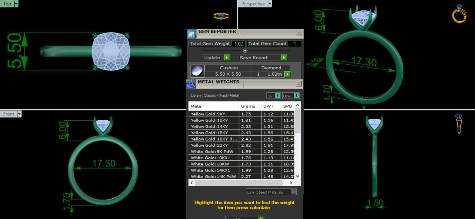 RINGS WITH SIX KIND OF DIAMOND 3D print model_4