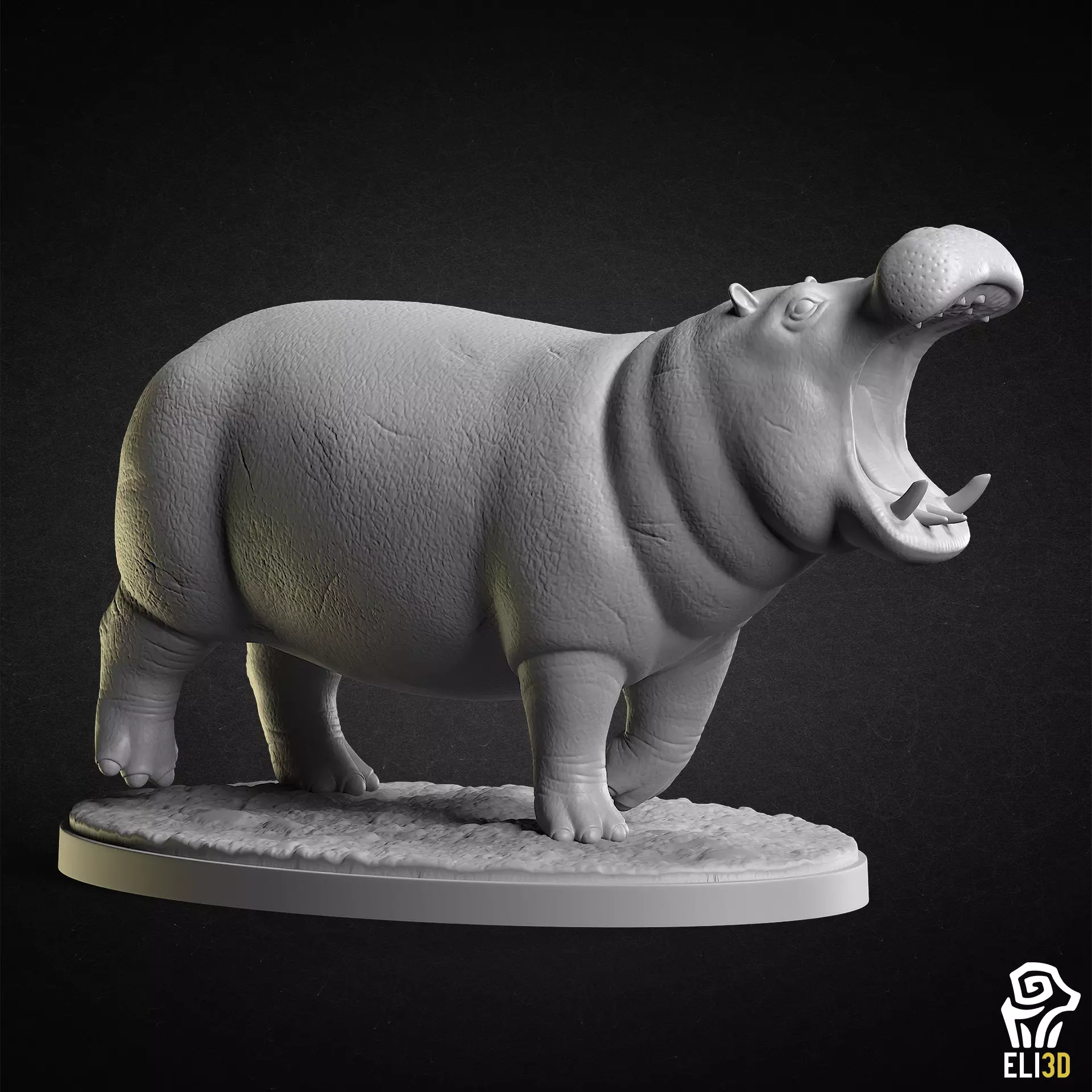 Hippo - Animal  3D print model_0