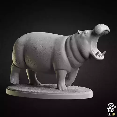 Hippo - Animal  3D print model