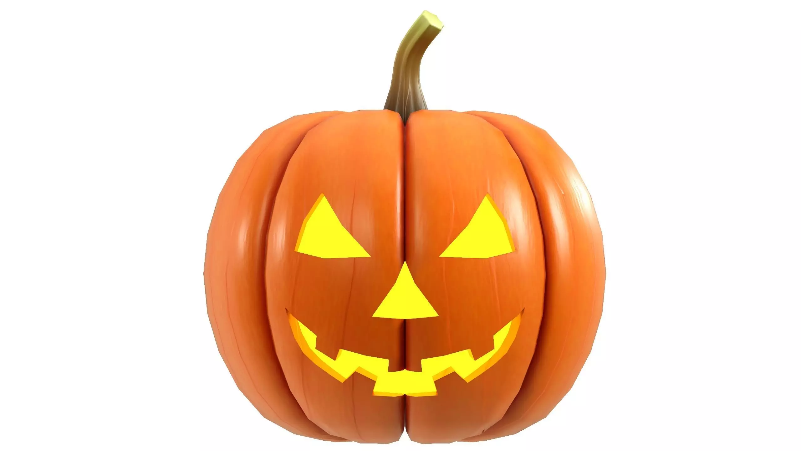 Halloween Pumpkin 01 Low-poly 3D model_0