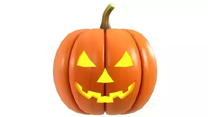 Halloween Pumpkin 01 Low-poly 3D model