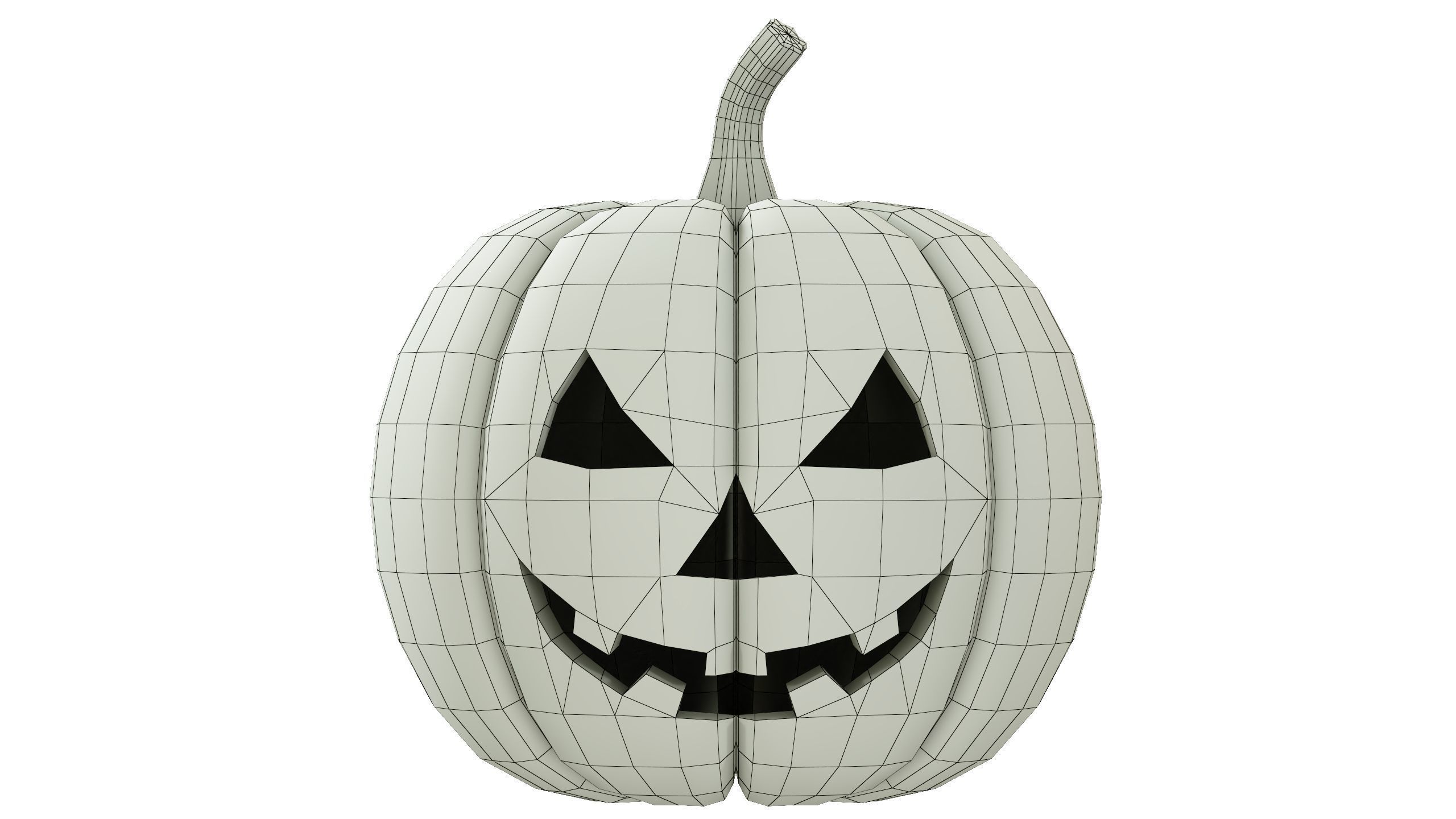 Halloween Pumpkin 01 Low-poly 3D model_7