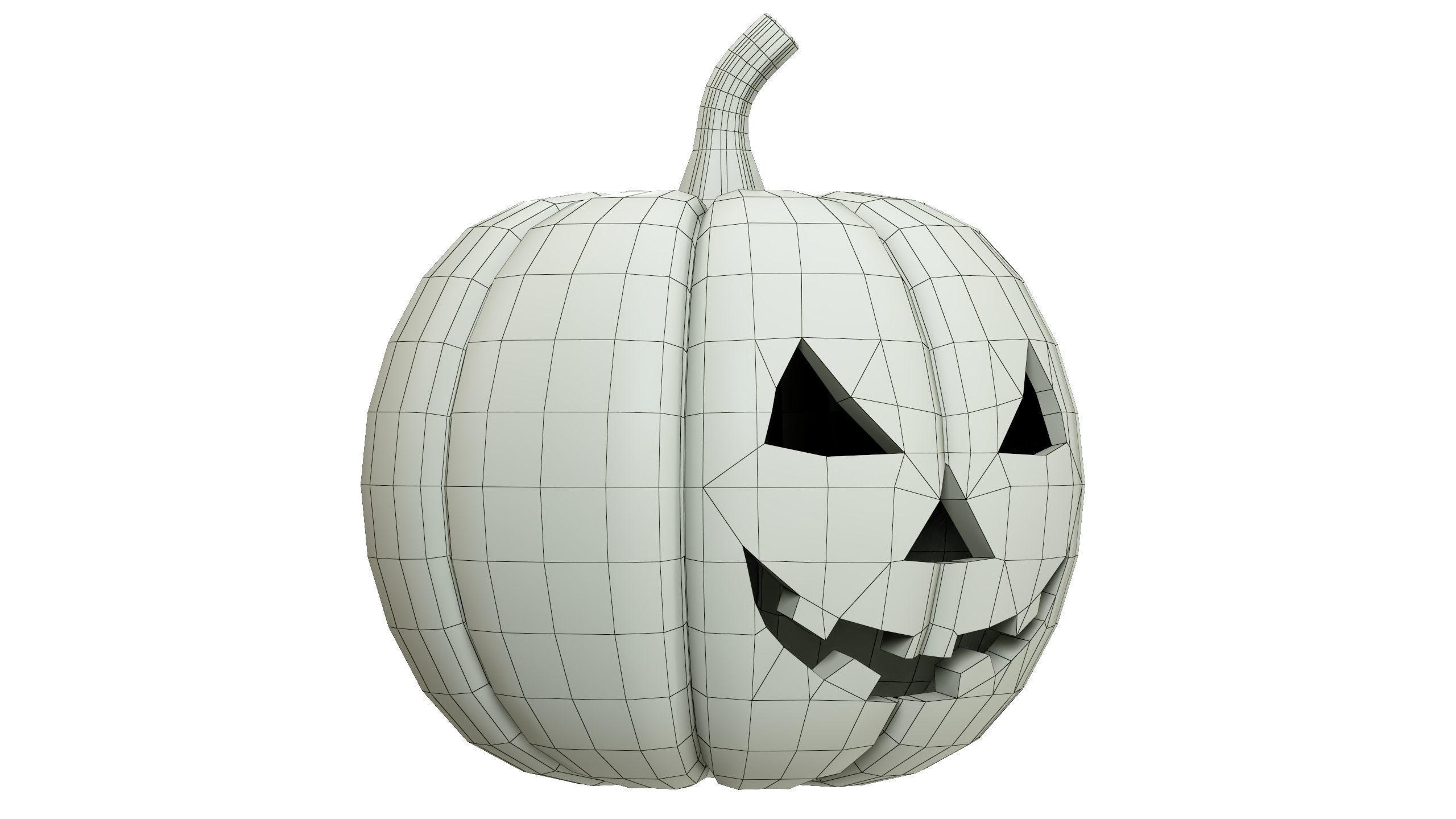 Halloween Pumpkin 01 Low-poly 3D model_9