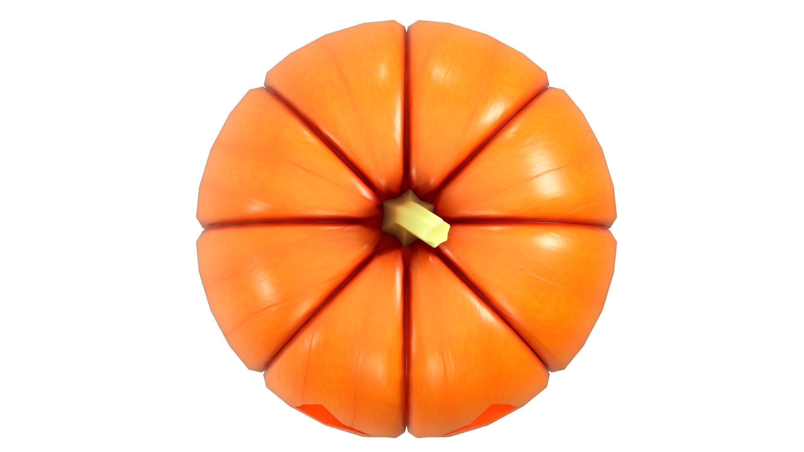 Halloween Pumpkin 01 Low-poly 3D model_6