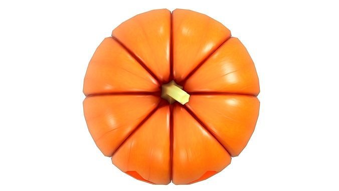 Halloween Pumpkin 01 Low-poly 3D model 7
