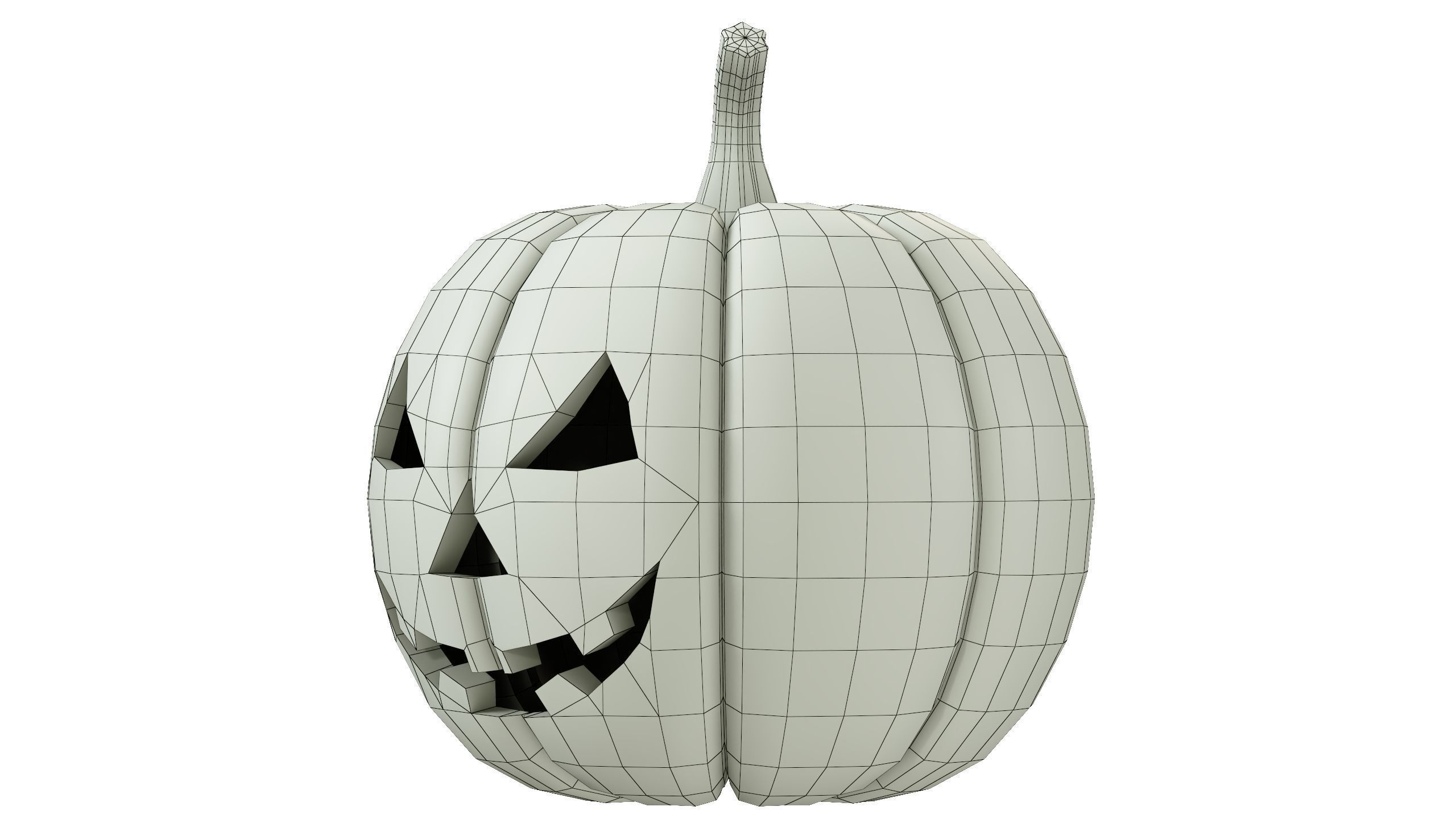 Halloween Pumpkin 01 Low-poly 3D model_8