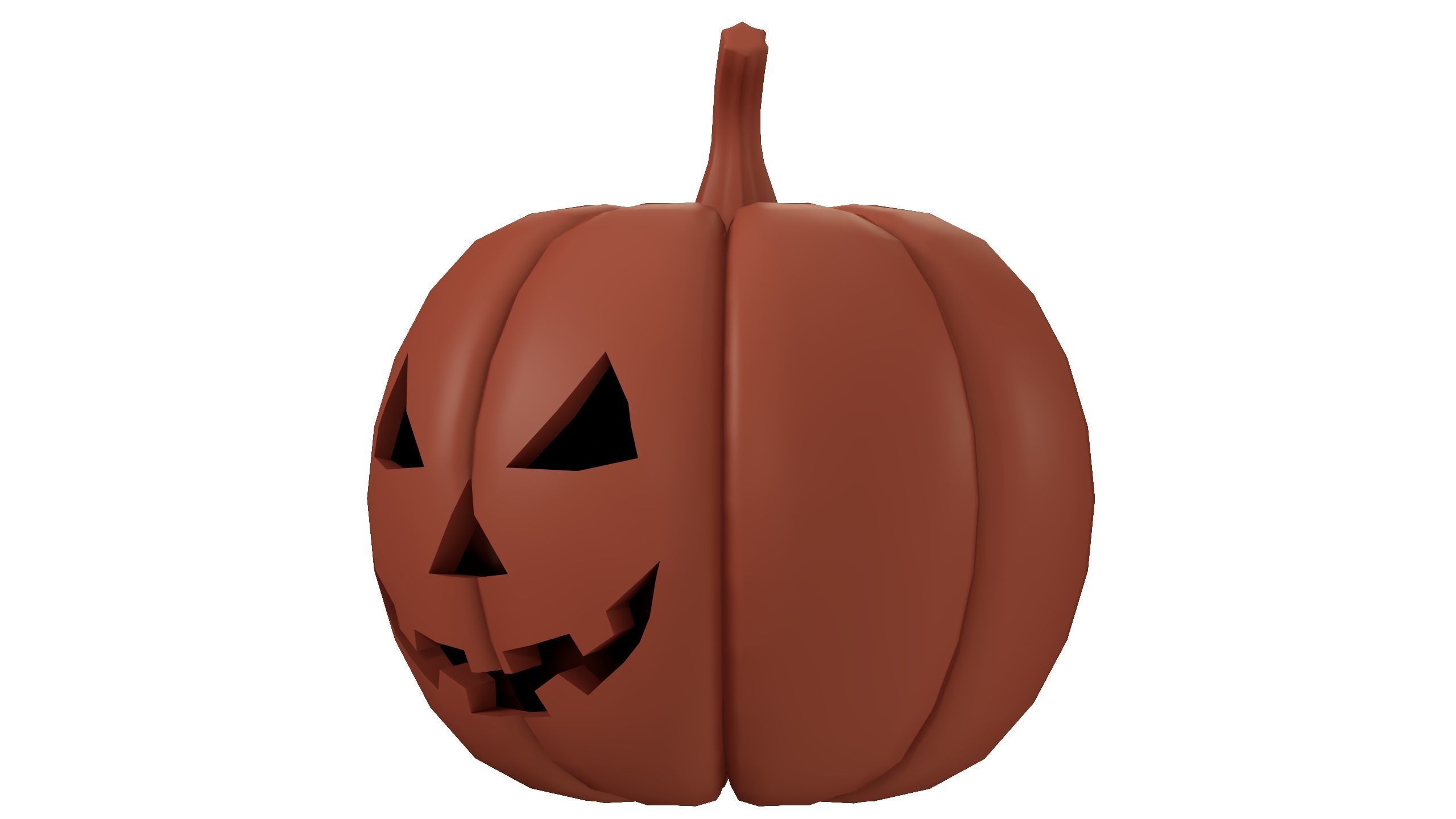Halloween Pumpkin 01 Low-poly 3D model_12
