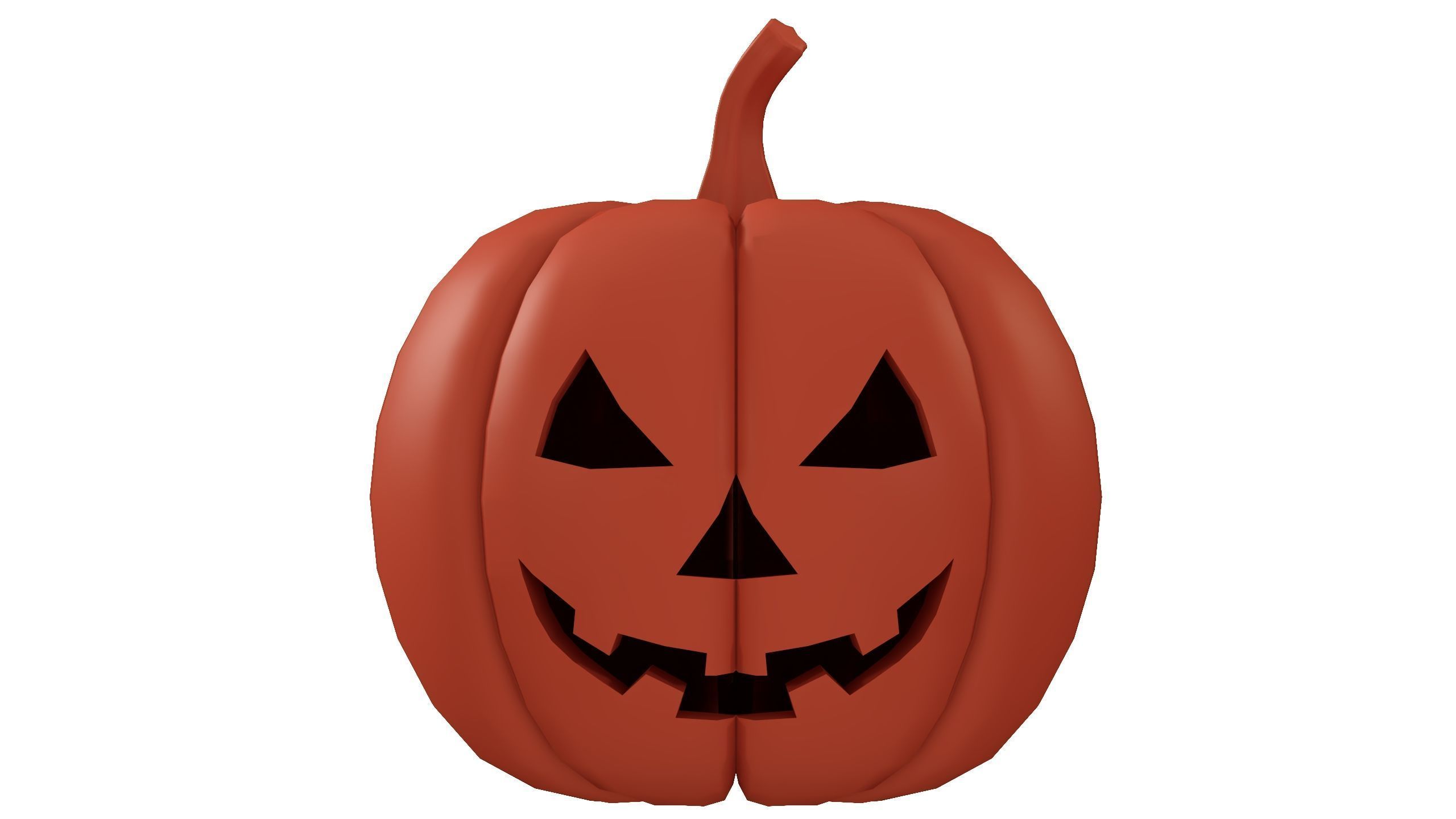 Halloween Pumpkin 01 Low-poly 3D model_11