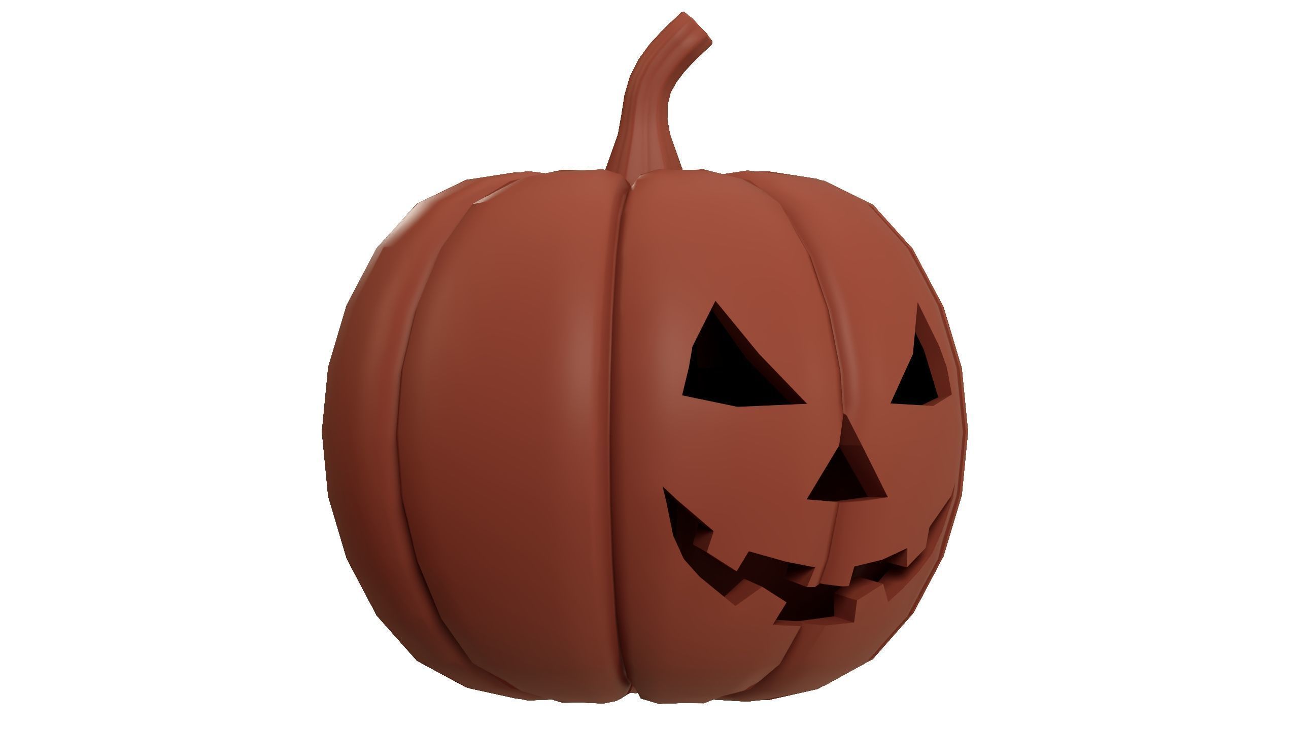 Halloween Pumpkin 01 Low-poly 3D model_13