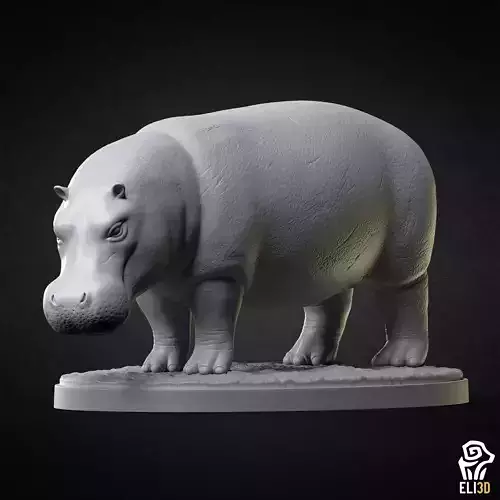 Hippo - Animal 3D print model