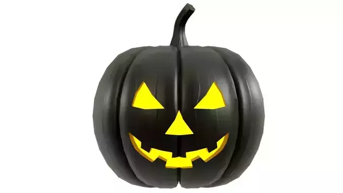 Halloween Pumpkin 02 Low-poly 3D model