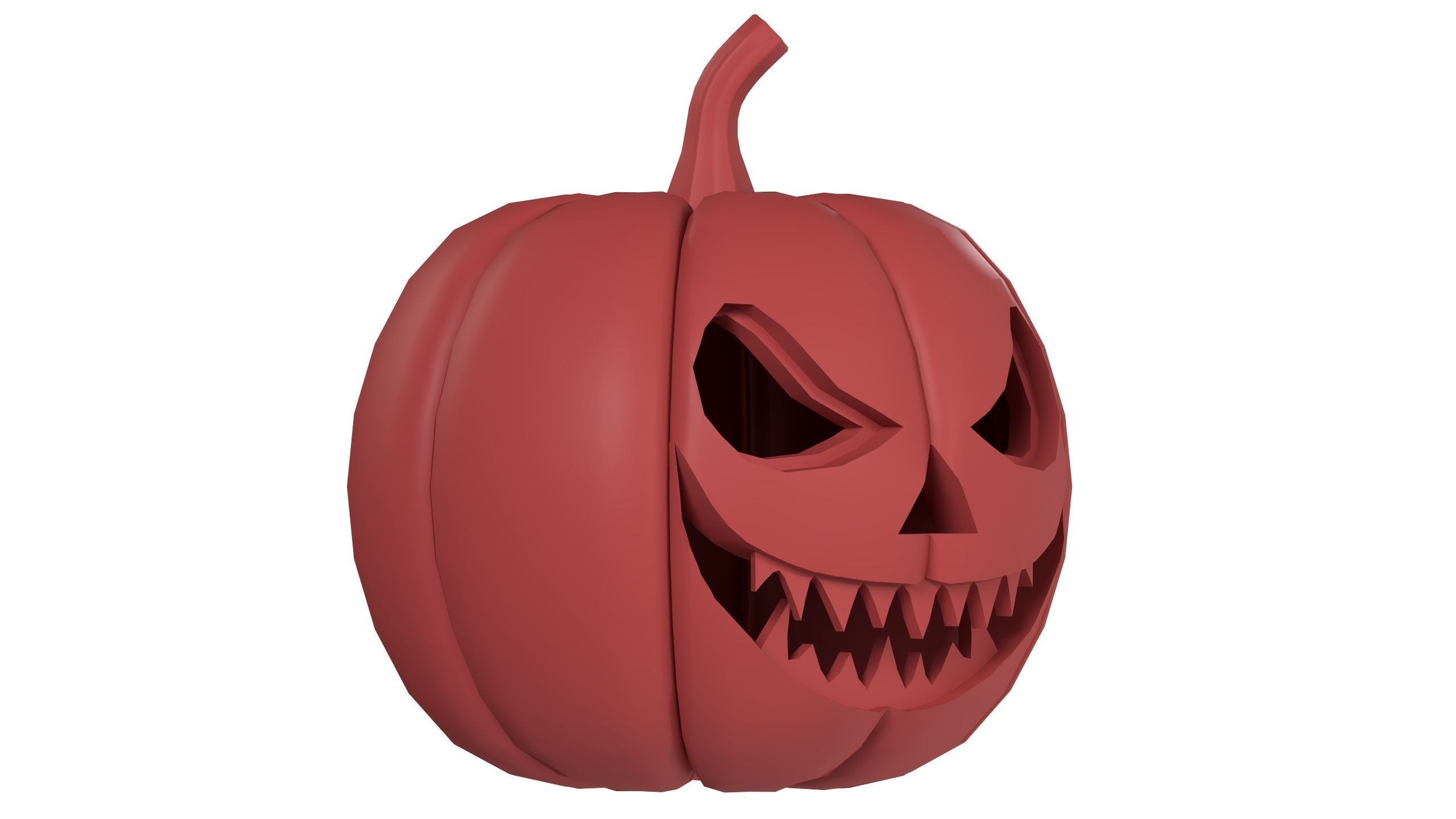 Halloween Pumpkin 03 Low-poly 3D model_19