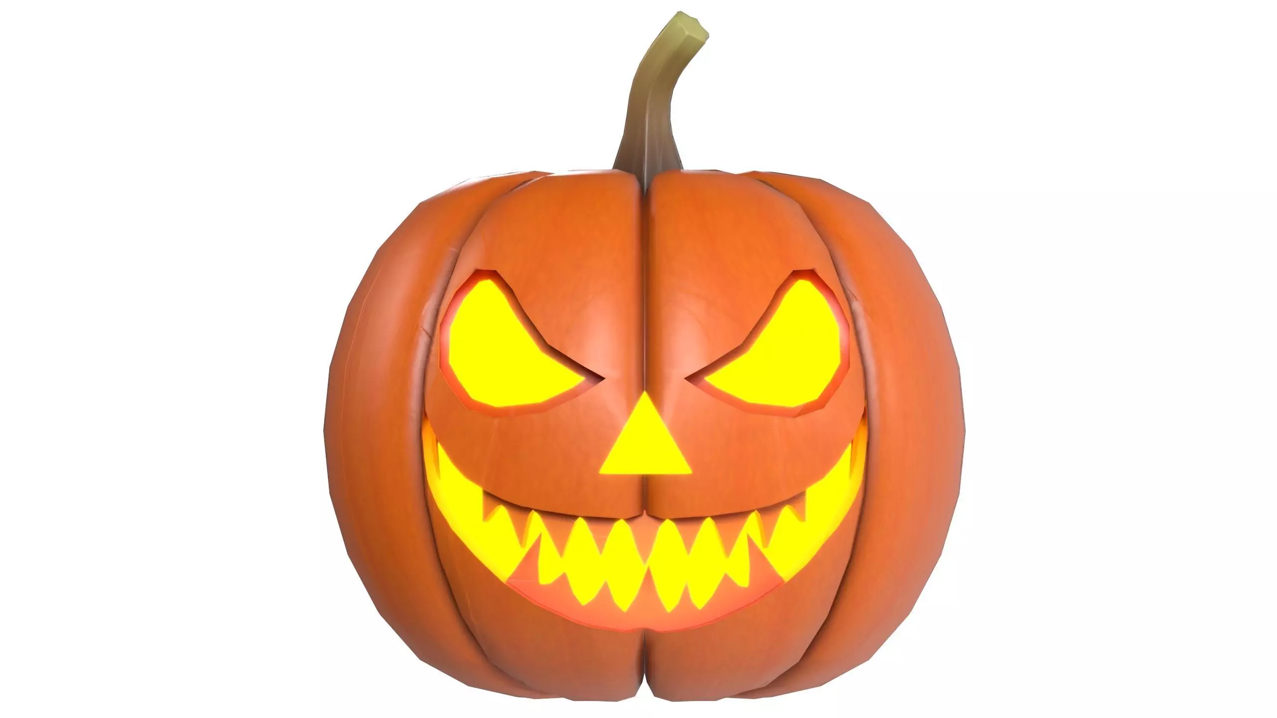 Halloween Pumpkin 03 Low-poly 3D model_0