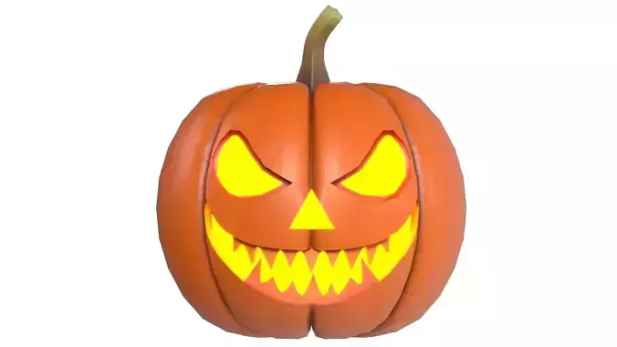 Halloween Pumpkin 03 Low-poly 3D model