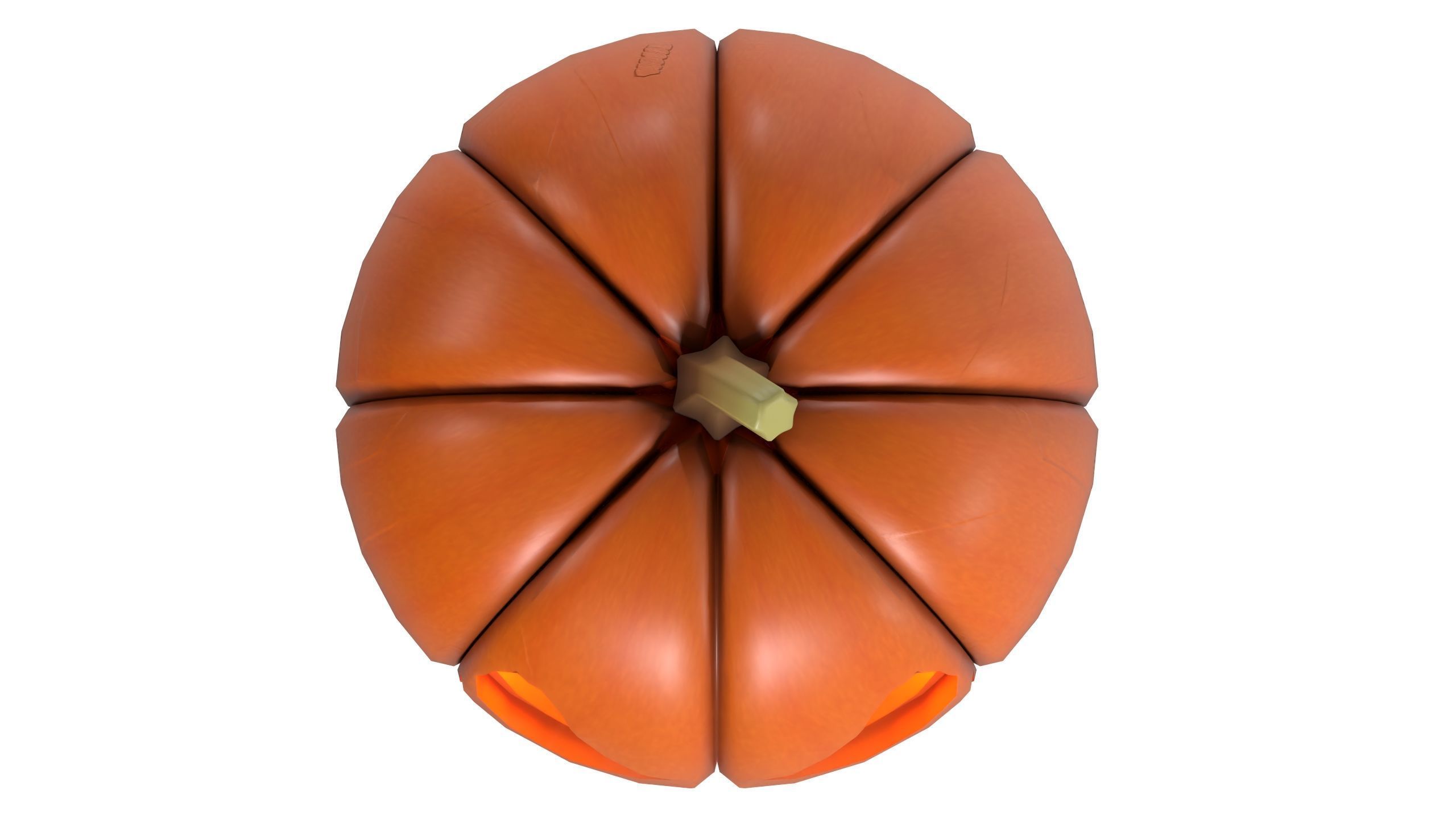 Halloween Pumpkin 03 Low-poly 3D model_3