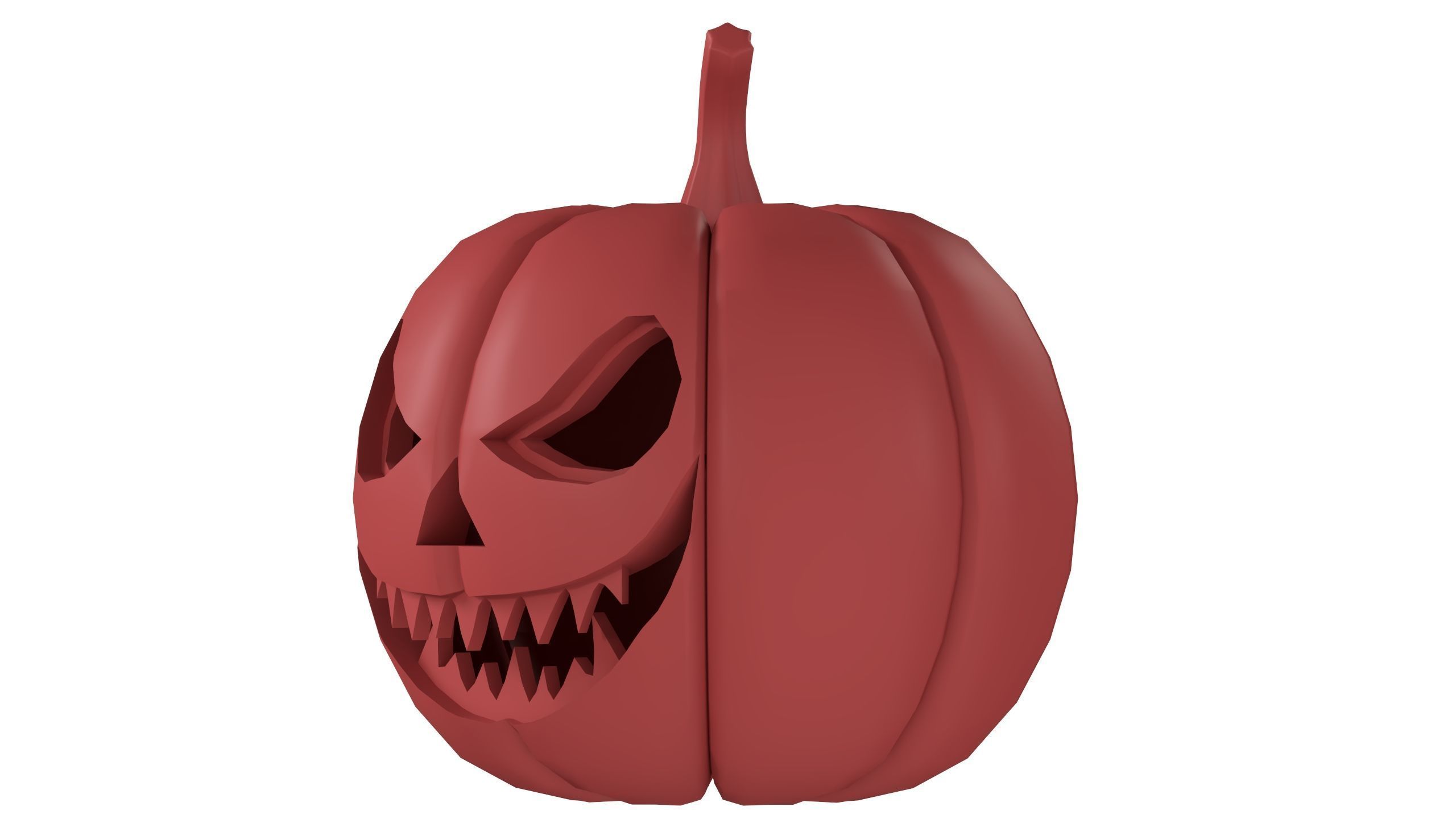 Halloween Pumpkin 03 Low-poly 3D model_16
