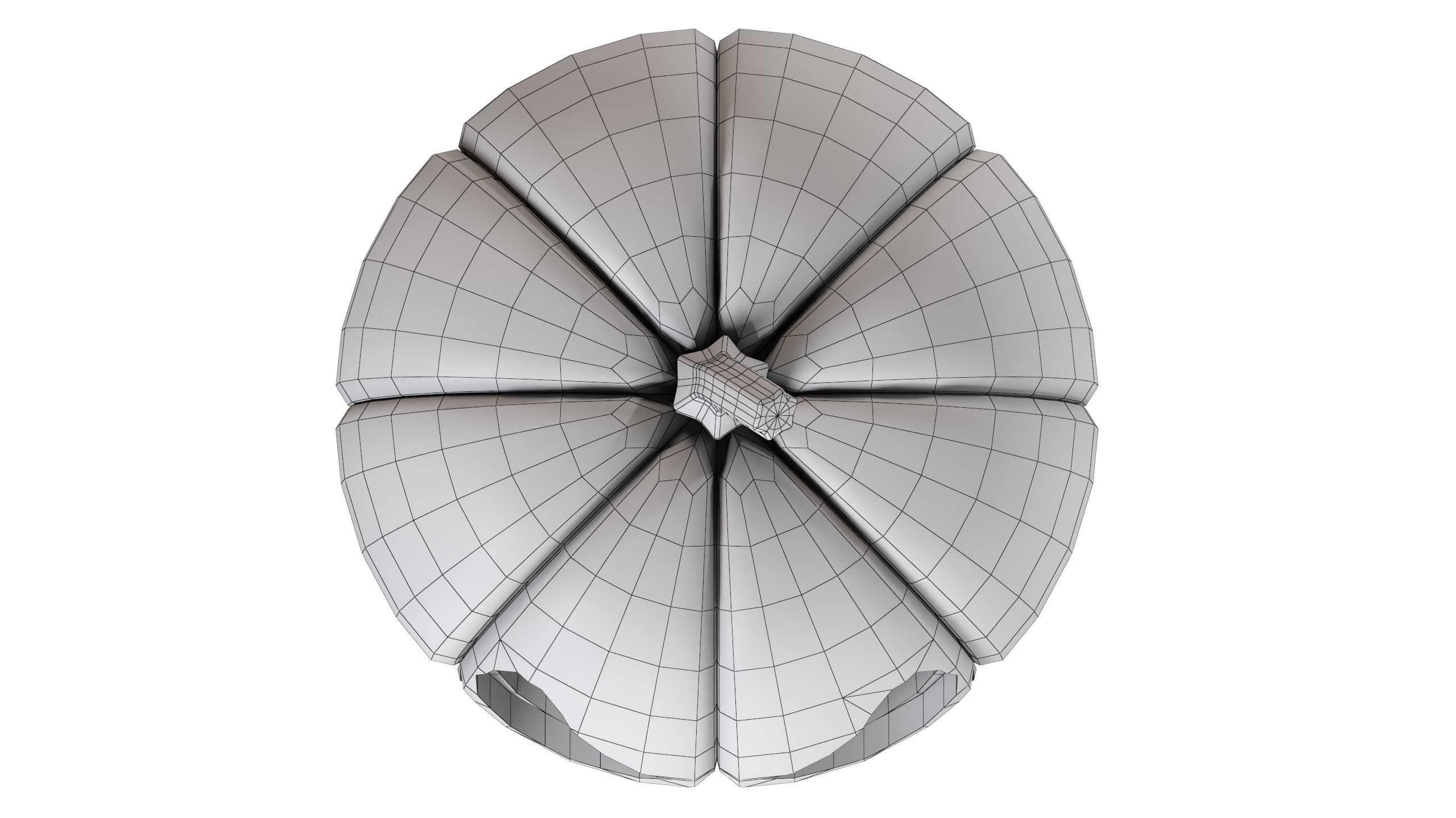 Halloween Pumpkin 03 Low-poly 3D model_11