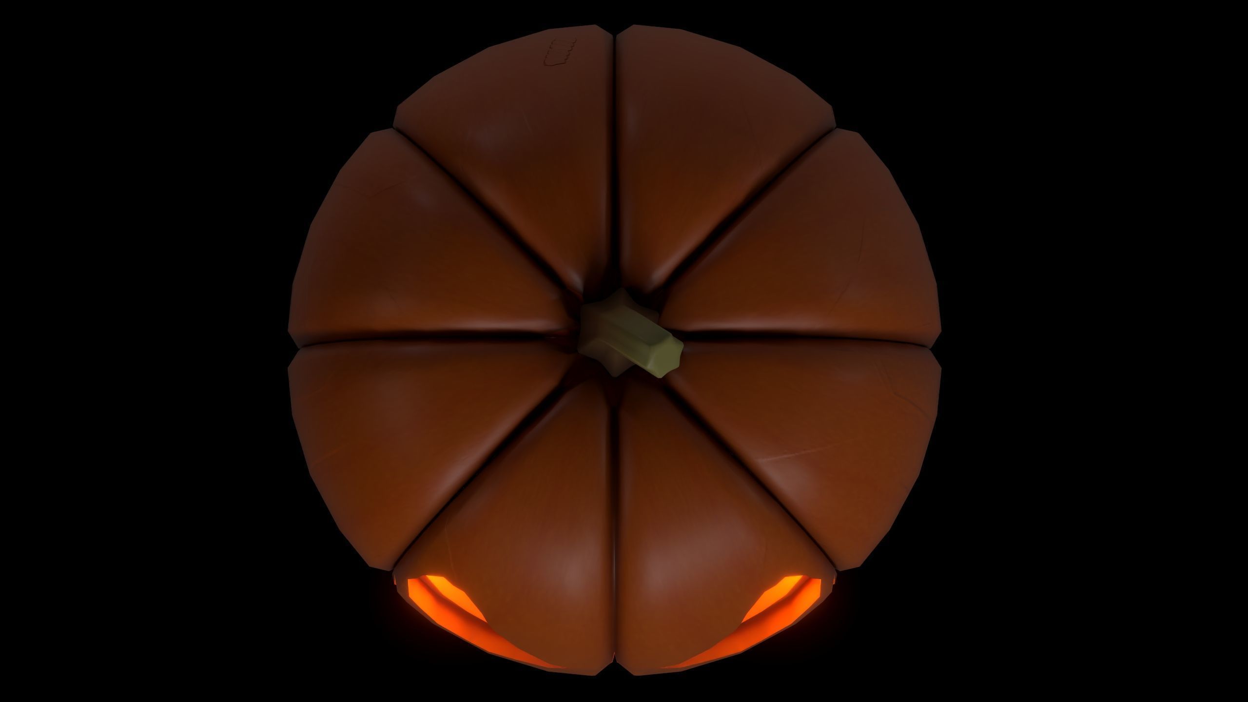 Halloween Pumpkin 03 Low-poly 3D model_7