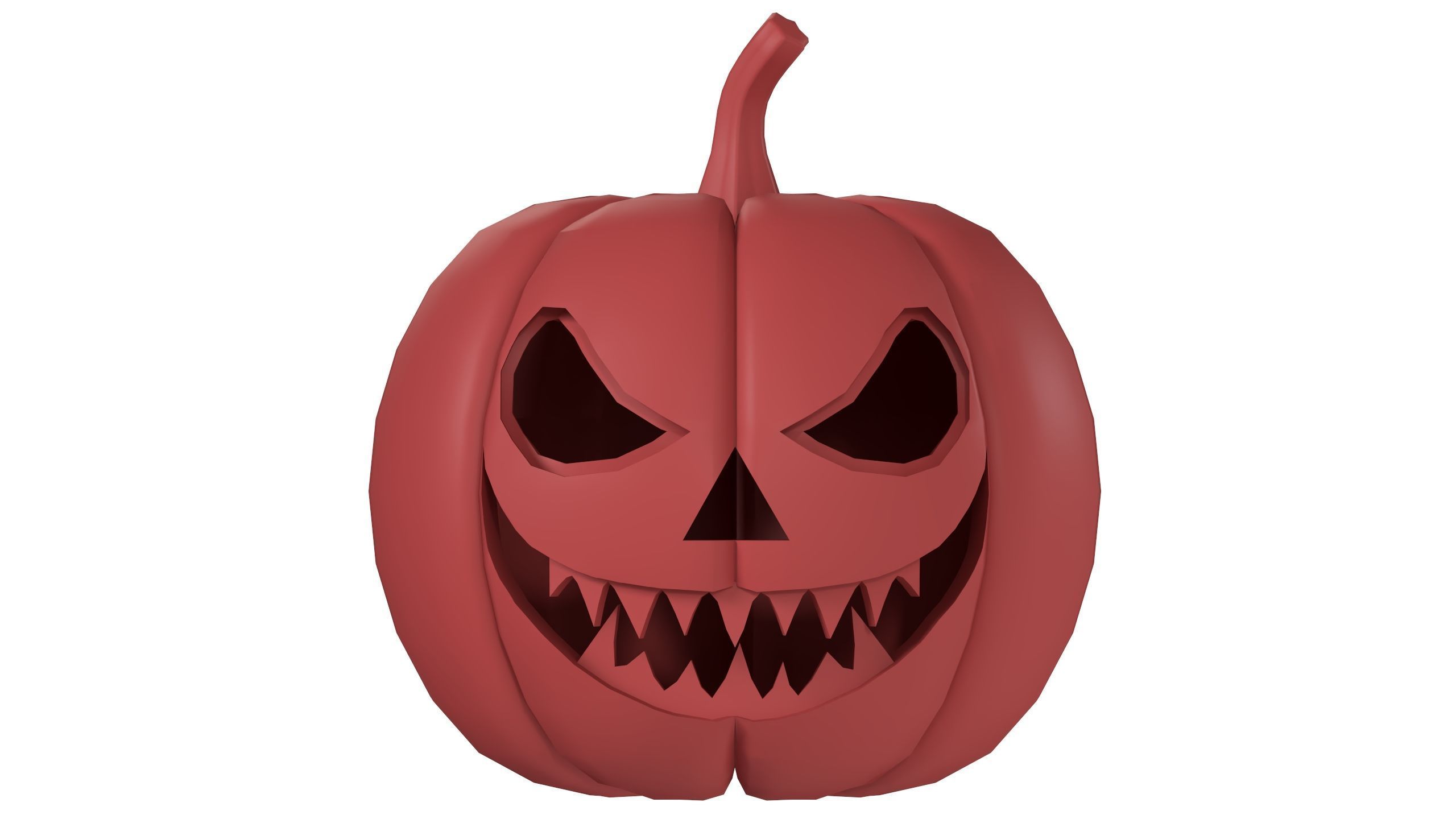 Halloween Pumpkin 03 Low-poly 3D model_18