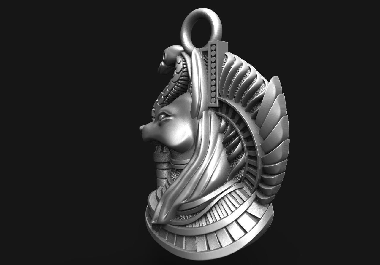 Anubis pendant  3D print model_2
