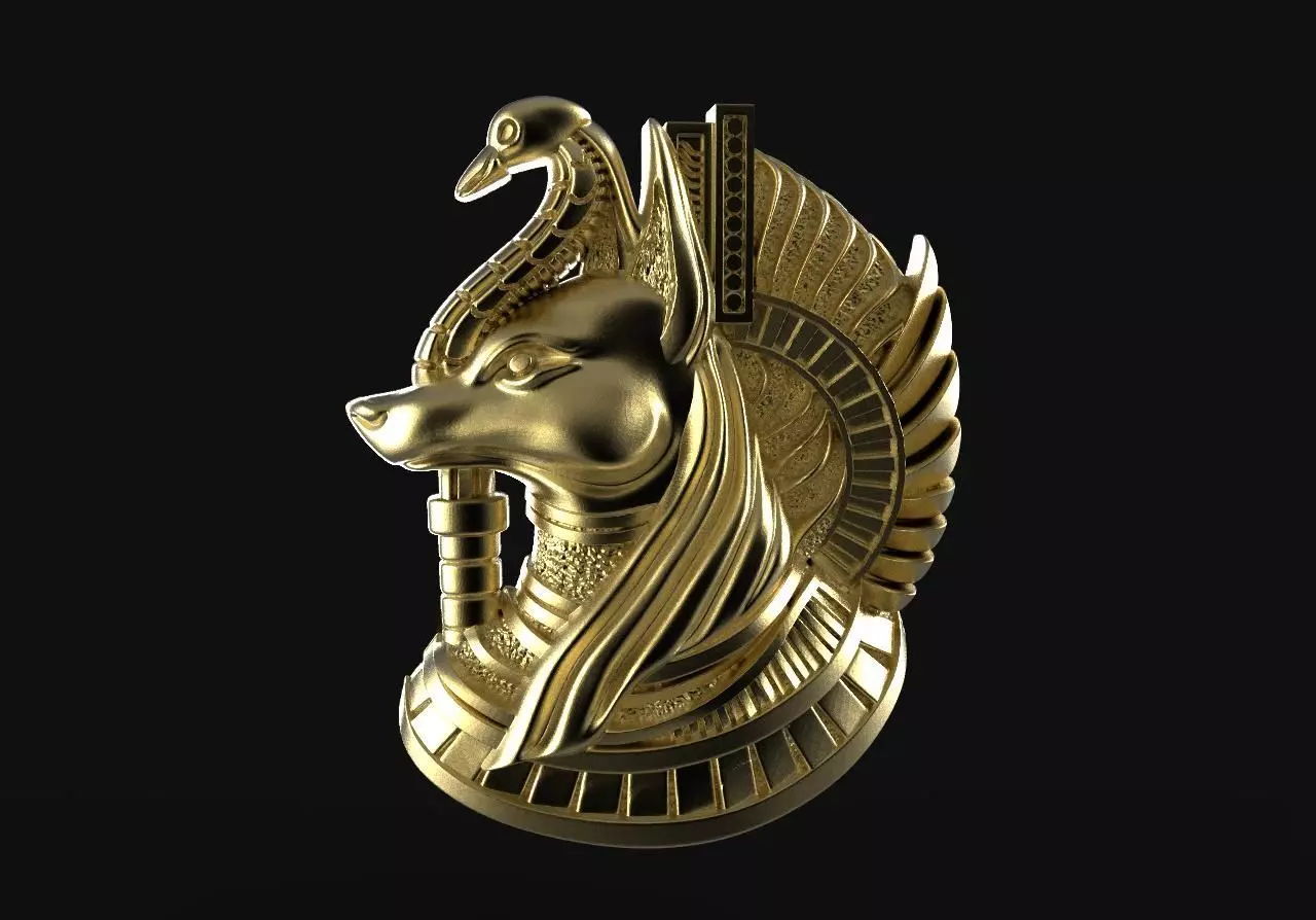 Anubis pendant  3D print model_0