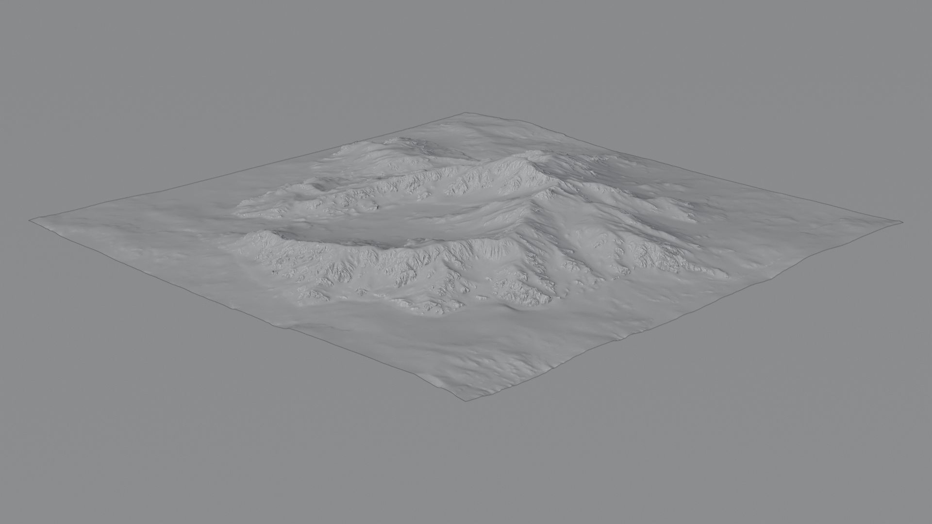 Tundra Mountain Terrain 4 3D model_6